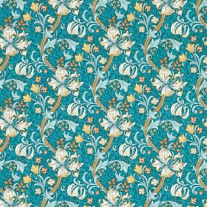 Alternative view of William Morris Mallow Wallpaper - Teal