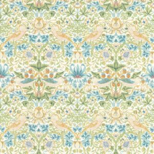 William Morris Strawberry Thief Wallpaper - Apple / Blush