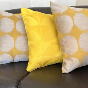 Alternative view of Ashley Wilde By KAI Aalto Ochre Dotty Cushion Cover 17" x 17" - 3 Options