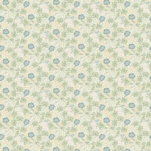 William Morris Mallow Fabric Sold By The Meter - Apple / Linen
