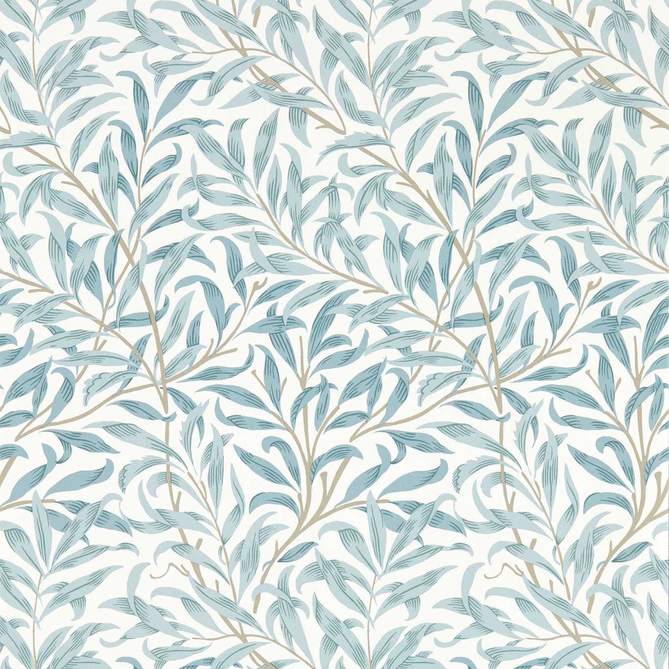 William Morris Willow Boughs Wallpaper - Mineral - Image 2