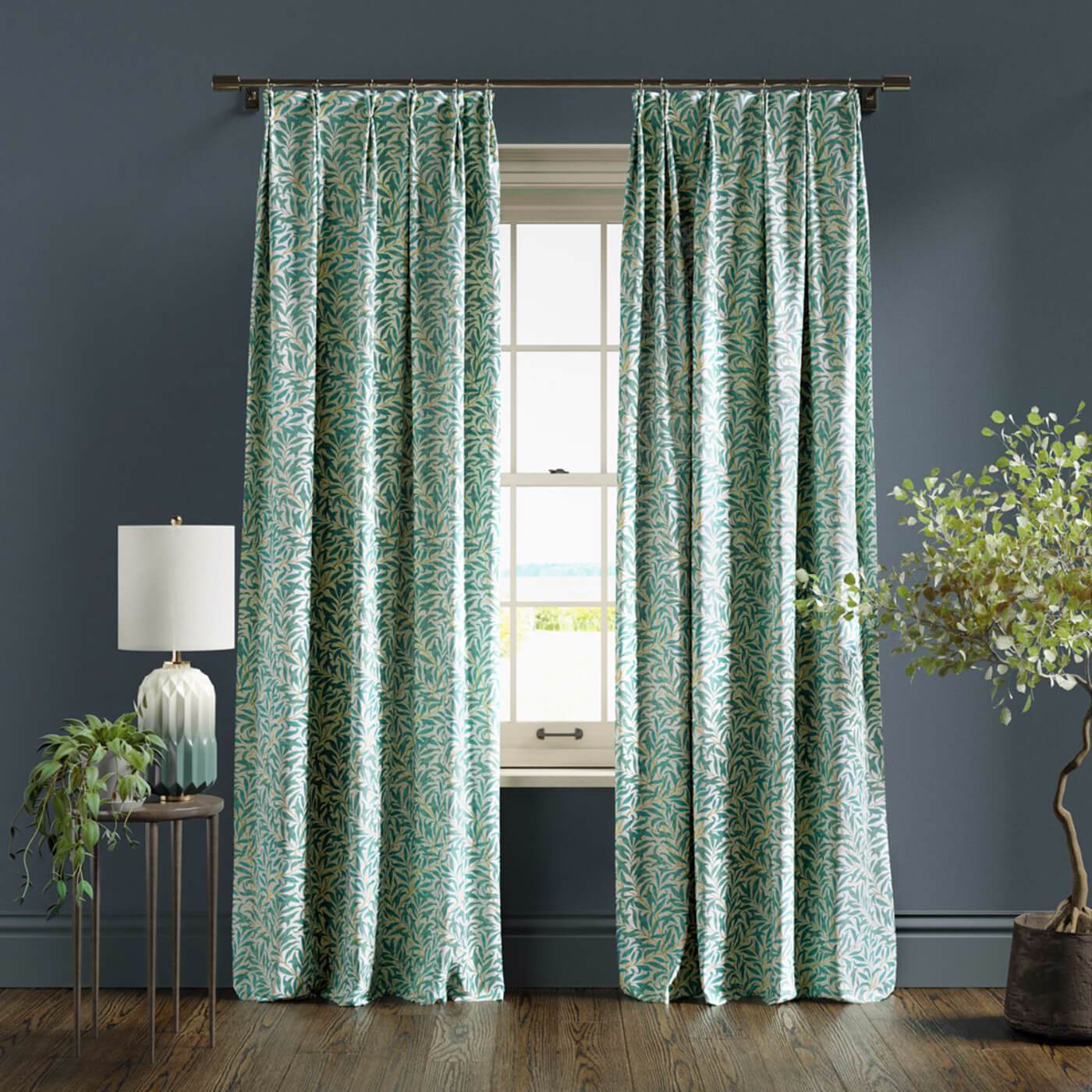 William Morris Willow Boughs Fabric Sold By The Meter - Teal - Image 4