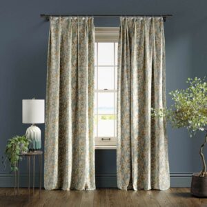 Alternative view of William Morris Golden Lily Fabric Sold By The Meter - Linen/Teal