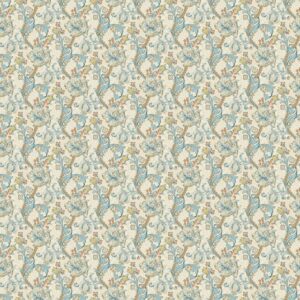 William Morris Golden Lily Fabric Sold By The Meter - Linen/Teal