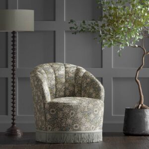 Alternative view of William Morris Mallow Fabric Sold By The Meter - Slate / Dove