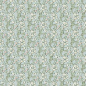 William Morris Golden Lily Fabric Sold By The Meter - Apple/Blush
