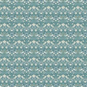 William Morris Strawberry Thief Fabric Sold By The Meter - Teal