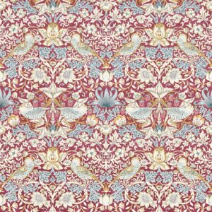 Alternative view of William Morris Strawberry Thief Wallpaper - Plum
