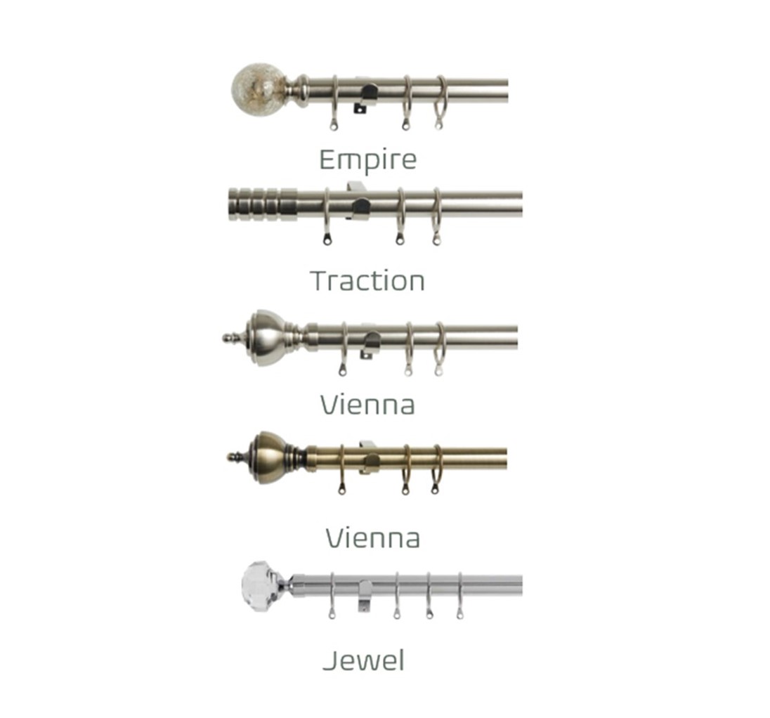 25-28mm Extendable Ball Pole Set 120-210cm & 170-300cm