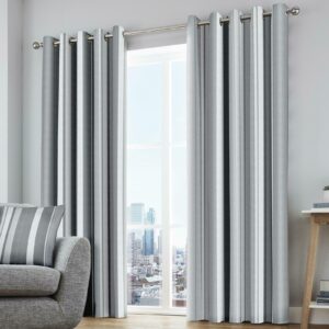 Alternative view of Whitworth Stripe Eyelet Lined Curtains