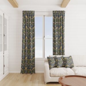 STRAWBERRY THIEF Made to Measure Curtains – Navy
