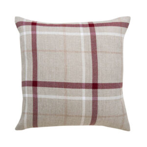Hudson Red Checked Tartan Cushion Cover