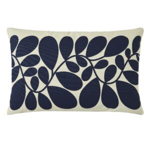 Alternative view of Orla Kiely Sycamore Stripe Cushion - Space / Blue-Olive