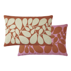 Orla Kiely Sycamore Stripe Cushion - Tomato / Pink