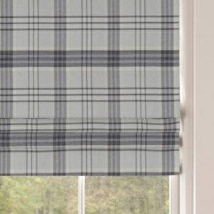 TAVISTOCK Check Roman Blind - GREY