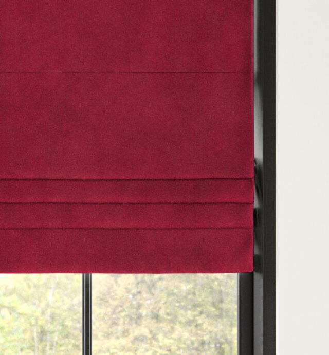 BEXLEY VELOUR Roman Blind - CRIMSON