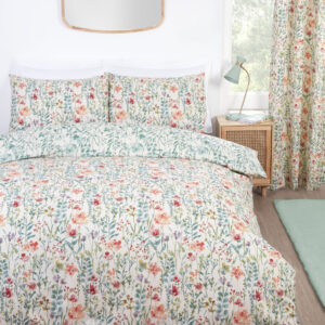 Amy Multi Watercolour Floral Design Bedding Duvet Set
