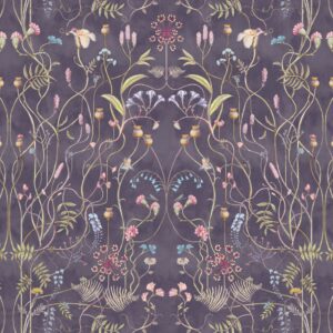 Alternative view of The Chateau by Angel Strawbridge Wildflower Fabric - Nightshadow