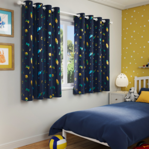 Infinity Childrens Eyelet Curtains - Blue