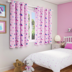Charm Childrens Eyelet Curtains - Pink