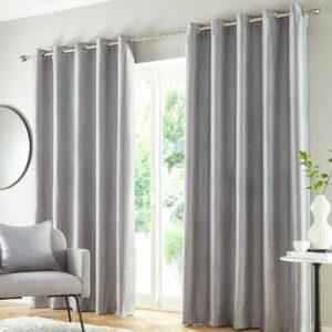 Goodwin Thermal Eyelet Curtains - Silver