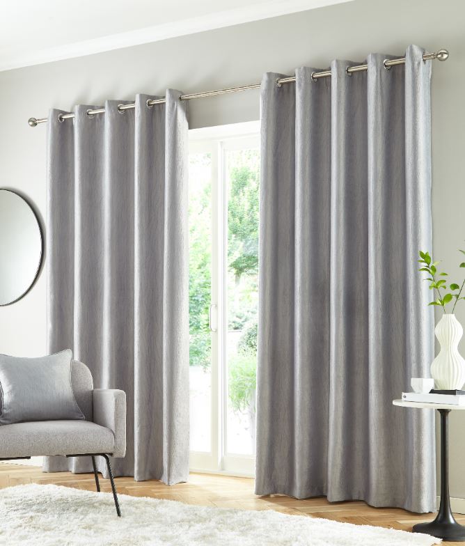 Goodwin Thermal Eyelet Curtains - Silver