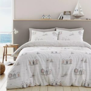 Beach Huts Bedding Set - Natural