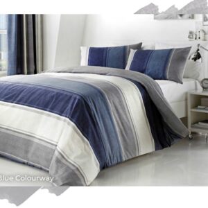 Alternative view of Betty Modern Stripe Duvet Set - Blue