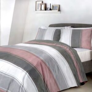 Betty Modern Stripe Duvet Set - Blush