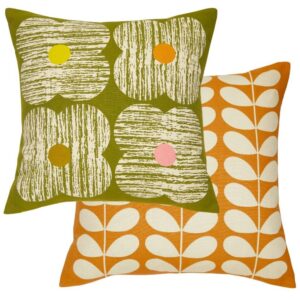 Alternative view of Orla Kiely Textured Flower Cushion - Moss