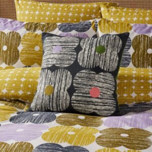 Orla Kiely Textured Flower Cushion - Slate