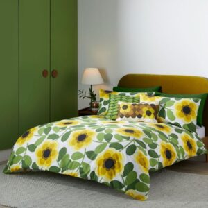 Orla Kiely Giant Water Lily Bedding Set - Lemon Twist