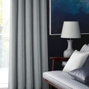 Alternative view of Clumber Chenille Eyelet Curtains - Nickel