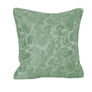 Alternative view of Buckingham Jacquard Damask Cushion 18"x18" - Green