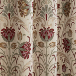 Alternative view of Angela Floral Tapestry Pencil Pleat Curtains -Natural