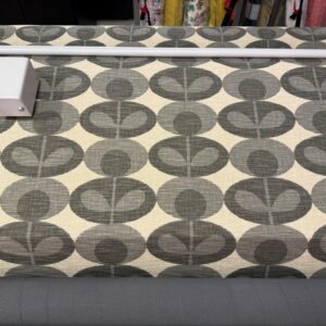 Orla Kiely - Oval Flower Fabric - Mid Warm Grey