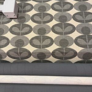 Alternative view of Orla Kiely - Oval Flower Fabric - Mid Warm Grey