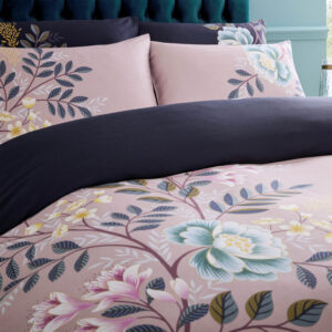 Alternative view of Sara Miller Oriental Blossom Bedding Set - Navy/Light Mink
