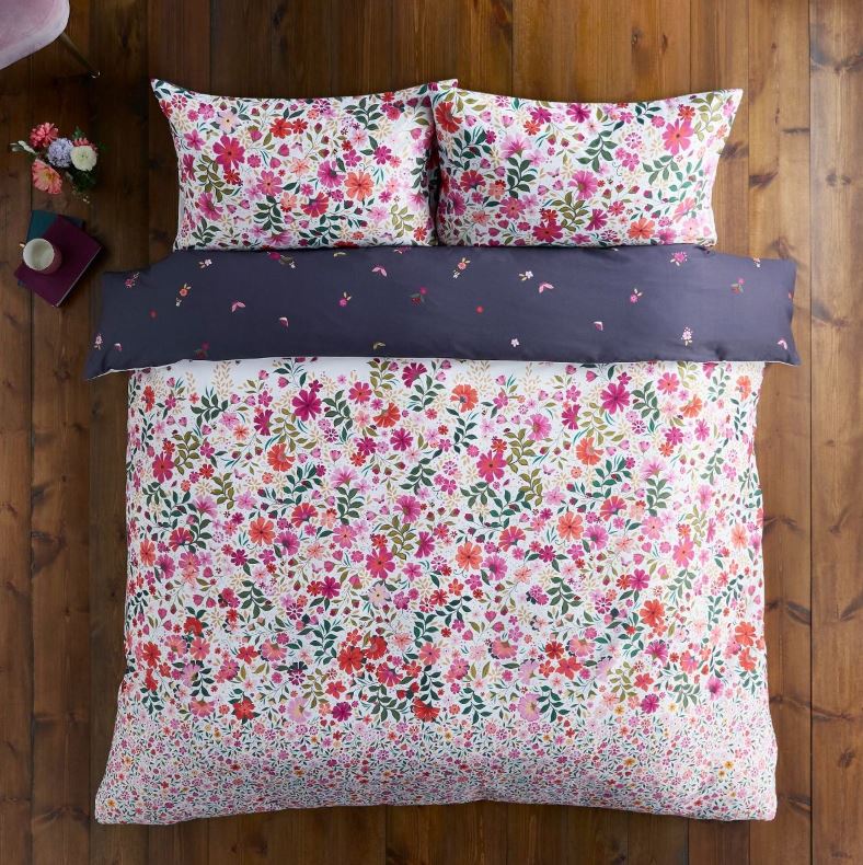 Sara Miller Ditsy Floral - White/Deep Mulberry - Image 3