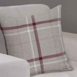 Alternative view of Hudson Red Checked Tartan Cushion Cover