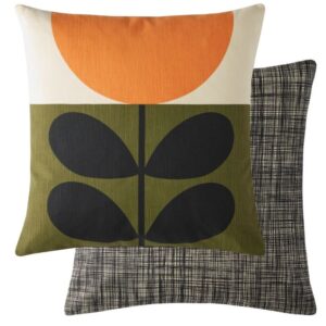 Orla Kiely Sunflower Orange 45x45cm Microfibre Cushion