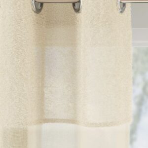 Alternative view of Andorra Textured Header Voile Panels - Cream