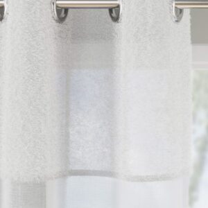 Alternative view of Andorra Textured Header Voile Panels - White