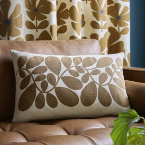 Orla Kiely Sycamore Stripe Cushion - Coffee