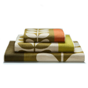 Alternative view of Orla Kiely Stem Check Towels - Hazel/Ochre
