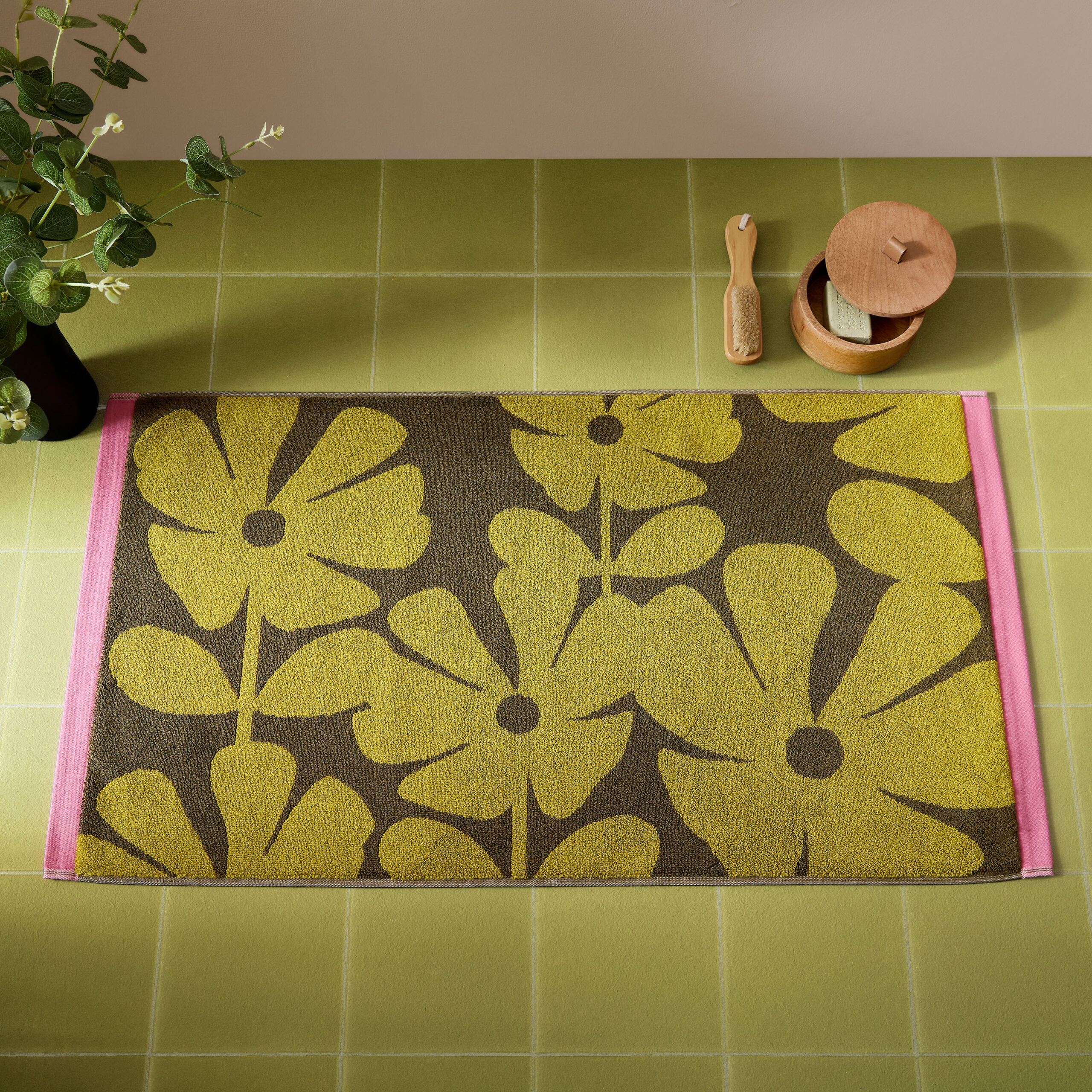 Orla Kiely Wildflower Towels - Yellow/Ochre - Image 3