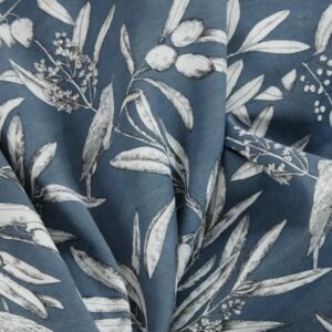 Alternative view of Evan Floral Leaf Cushions 18"x18" - Bluebell