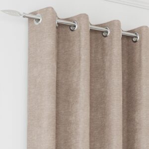 Alternative view of Knightsbridge Chenille Blackout Readymade Eyelet Curtains - Sand