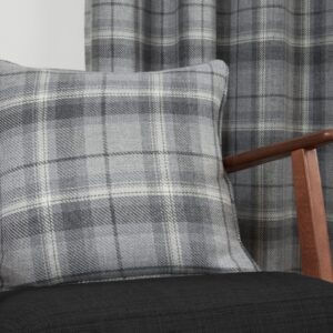 Castleton Tartan Check Cushions 18"x18" - Grey