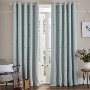 SALE - Sophie Allport BEE Blackout Eyelet Curtains 46" x 90"
